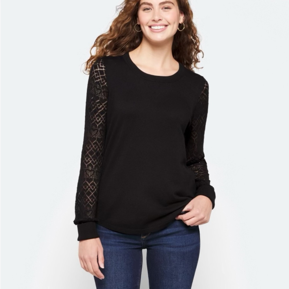 Lety & Me - Vittoria Pointelle Sleeve Sweater